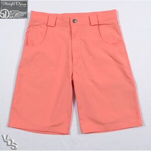 Straight Down Performance Stretch Salmon Golf Shorts Men's 32" Waist (Actual)